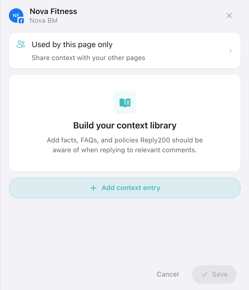 Empty context library